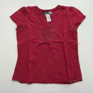 Jean Bourget Red Girls Blouse Size 6